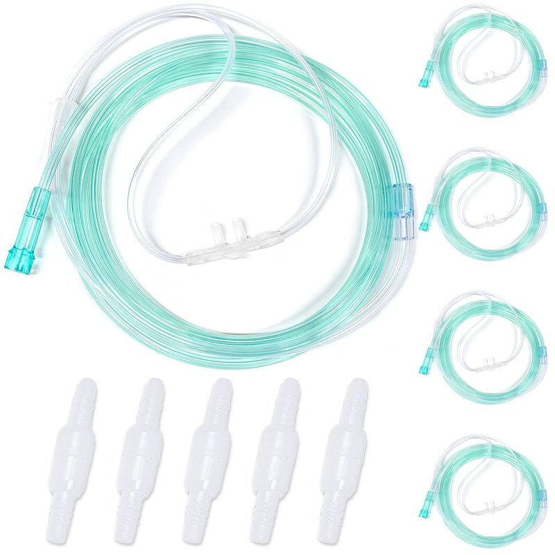 10 PCS Nasal Cannula Tubing Includes 5PCS 65Ft Nasal Cannula tubing for Adult 5PCS Oxygen Tubing Swivel Connector SoftTouch KinkResistant GreatValue Supplies by Medihealer